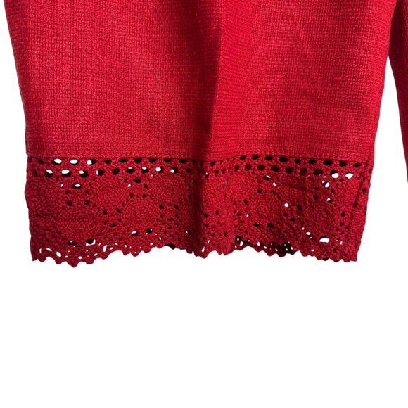 NWT Linen Blend Red Capri Pants by Maggie McNaughton Size 1X Summer‎ Vacation - Picture 3 of 8